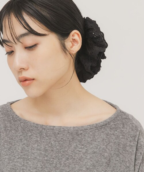 KBF（ケイビーエフ）の「レースシュシュ（ヘアゴム・レディース・IVORY/BLACK・One）」の15枚目の写真