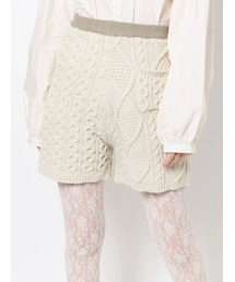 merry jenny | ミックスケーブルニットショートパンツ(その他パンツ)