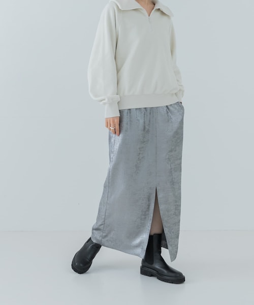 URBAN RESEARCH(アーバンリサーチ)の「グリッターロングスカート(スカート・レディース・SILVER/BROWN・FREE)」の2枚目の写真