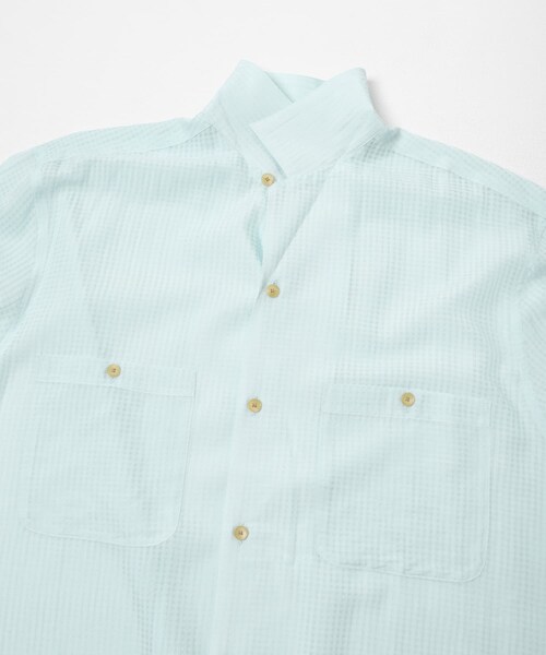 URBAN RESEARCH(アーバンリサーチ)の「SEVEN BY SEVEN SHEER ORGANIC COTTON SHIRTS LONG-SLEEVE(シャツ/ブラウス・メンズ・060 YELLOW/110 BLUE・M/L)」の5枚目の写真