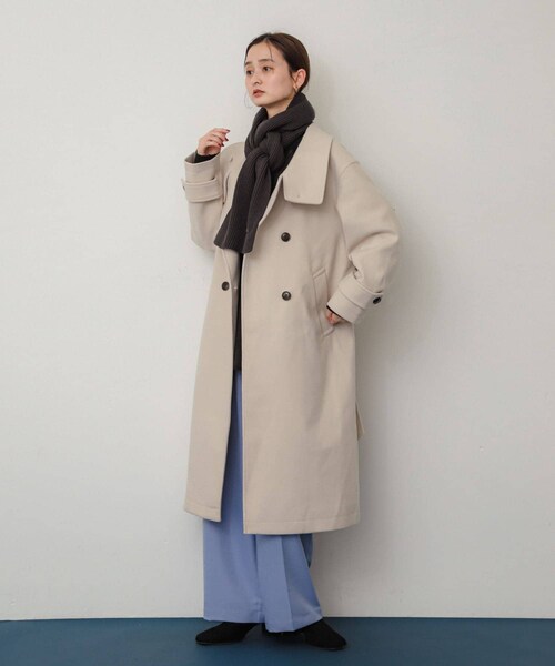 SENSE OF PLACE by URBAN RESEARCH（センスオブプレイスバイアーバンリサーチ）の「モチモチニットストール（ストール/ショール・レディース・RED/OFF WHITE/CHARCOAL・one）」の17枚目の写真