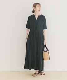 ドライコットンタックワンピース