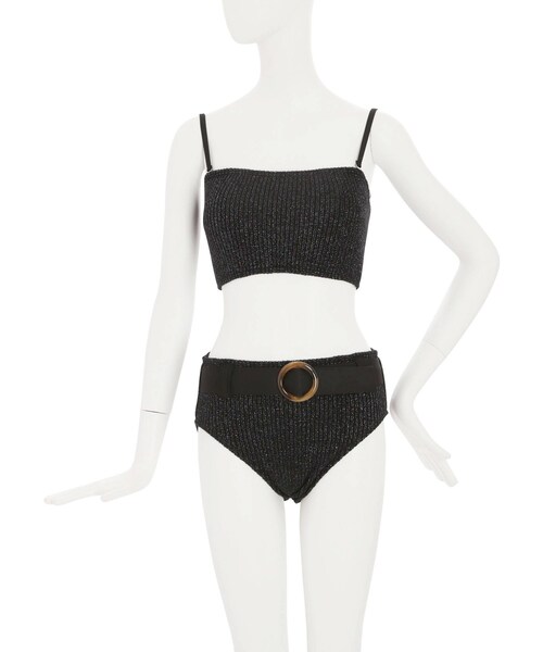 MURUA（ムルーア）の「スクエアネックビキニ（水着・レディース・ブラック/ライトグリーン/ブラウン/ベージュ/ミックス・F）」の2枚目の写真