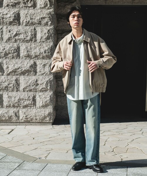 URBAN RESEARCH DOORS（アーバンリサーチドアーズ）の「ヘムシャーリング フルジップ ブルゾン（ブルゾン・メンズ・BEIGE/NAVY・M/L）」の16枚目の写真
