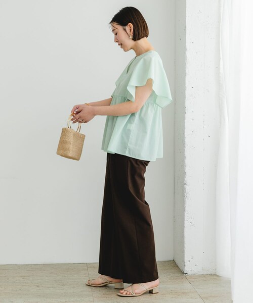 URBAN RESEARCH ROSSO（アーバンリサーチロッソ）の「『UR TECH』F by ROSSO　スクエアスリーブブラウス（シャツ/ブラウス・レディース・BLUE ST/GRAY/MINT/PINK/NAVY・FREE）」の22枚目の写真