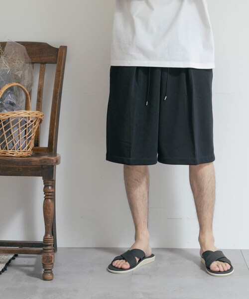 THE GOODLAND MARKET(ザグッドランドマーケット)の「『別注』MIDIUMISOLID×TGM Short easy pants(その他パンツ・レディース・Black/Off White/Top gray・one)」の13枚目の写真