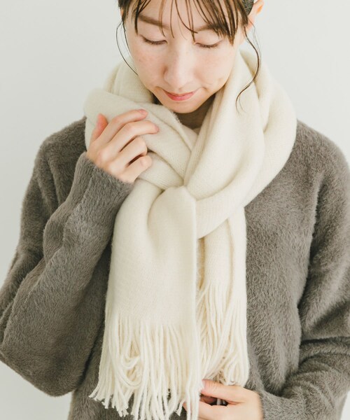 ITEMS URBANRESEARCH（アイテムズ アーバンリサーチ）の「ベーシックストール（ストール/ショール・レディース・CHA/OFF/MOC/YEL・FREE）」の6枚目の写真