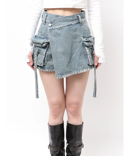 EMODA（エモダ）の「カーゴラップショートパンツ（その他パンツ・レディース・ブラック/アイスブルー/インディゴ/ベージュ・S/M）」の6枚目の写真