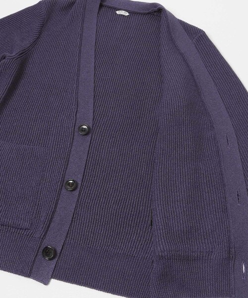 URBAN RESEARCH（アーバンリサーチ）の「PURLAM　WASHI M-G AZE CARDIGAN（ニット/セーター・メンズ・WHITE/BLACK/GREEN/B.PURPLE・2/3）」の20枚目の写真