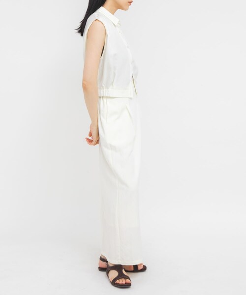 KBF（ケイビーエフ）の「タックブラウスSETスカート（セットアップ・レディース・IVORY/BLACK/ACID KHAKI・One）」の10枚目の写真