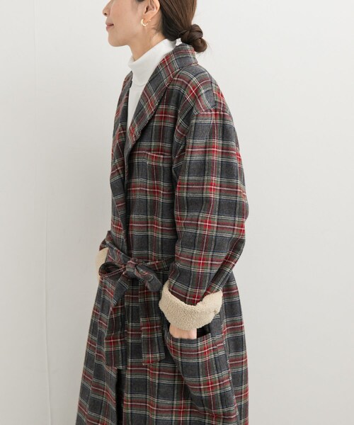 URBAN RESEARCH DOORS(アーバンリサーチドアーズ)の「L.L.Bean ScotchPlaidFlannelRobe(テーラードジャケット・レディース・Grey/Swan・M)」の9枚目の写真