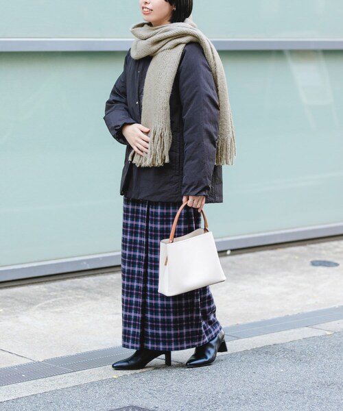 RODE SKO（ロデスコ）の「ラッセル起毛マフラー（マフラー・レディース・GRAY/OFF/MINT・one）」の11枚目の写真