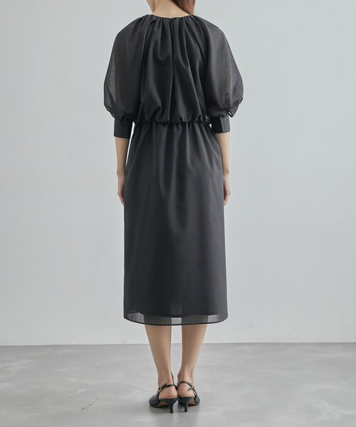 ROPE'（ロペ）の「【限定店舗・J'aDoRe限定】エレガンスウールボイルワンピース（ワンピース・レディース・ネイビー・38/36）」の14枚目の写真