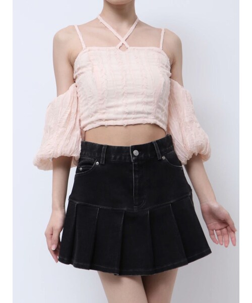 EATME（イートミー）の「バルーンスリーブオフショルダーブラウス（シャツ/ブラウス・レディース・アイボリー/ピンク/ブラック・F）」の22枚目の写真