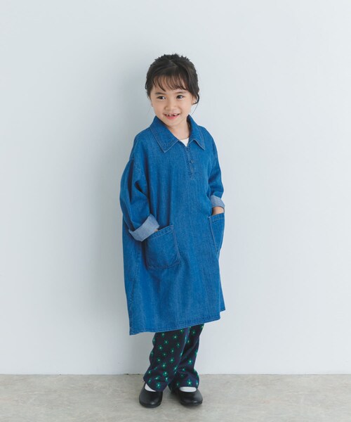 URBAN RESEARCH DOORS（アーバンリサーチドアーズ）の「デニムミニワンピース(KIDS)（ワンピース・キッズ・INDIGO/ONE WASH・105/120/135）」の9枚目の写真