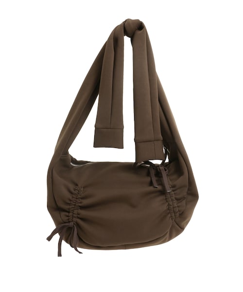 EMODA（エモダ）の「リボンギャザーショルダーバッグ（ショルダーバッグ・レディース・ブラック/ブラウン・F）」の2枚目の写真