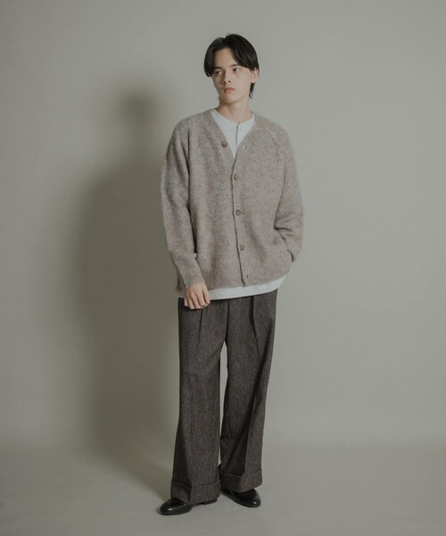 SENSE OF PLACE by URBAN RESEARCH（センスオブプレイスバイアーバンリサーチ）の「ブークレVネックカーディガン（カーディガン/ボレロ・メンズ・CHARCOAL/GREIGE/GREEN/RED・M/L）」の20枚目の写真