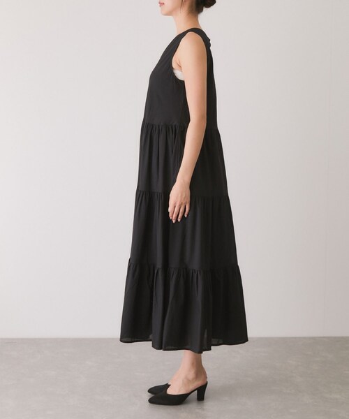 Jayro（ジャイロ）の「ティアードノースリーブフレアワンピース（ワンピース・レディース・ブラック/ダークブラウン/ネイビー・M）」の20枚目の写真