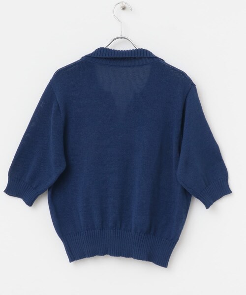 URBAN RESEARCH ROSSO（アーバンリサーチロッソ）の「F by ROSSO　オープンカラーサマーニット（ニット/セーター・レディース・L/BEIGE/BLUE/BORDER・FREE）」の22枚目の写真