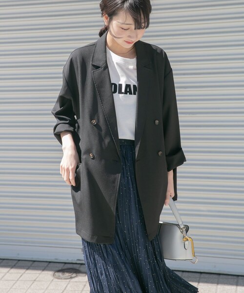 ITEMS URBANRESEARCH(アイテムズ アーバンリサーチ)の「リネンライクジャケット(テーラードジャケット・レディース・BRN/L.BEG/BLK・Free)」の5枚目の写真