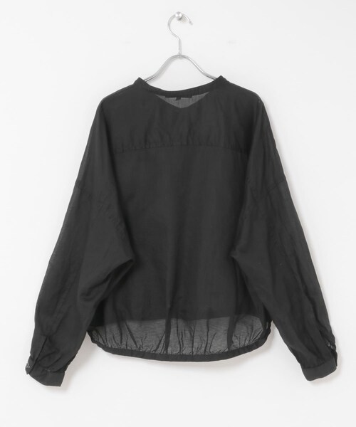 かぐれ(カグレ)の「Vlas Blomme シアーギャザーブラウス(シャツ/ブラウス・レディース・L BEIGE/BLACK・Free)」の6枚目の写真