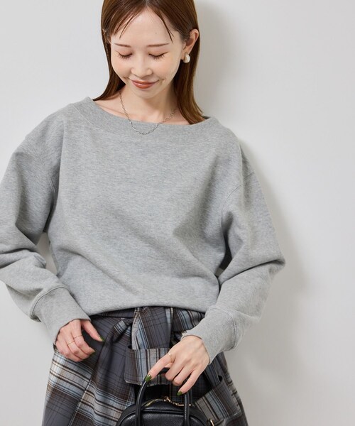 ROPE' PICNIC（ロペピクニック）の「2WAYボートネックスウェット/リンクコーデ（スウェット・レディース・ブラック/ライトグレー/キナリ・F）」の16枚目の写真