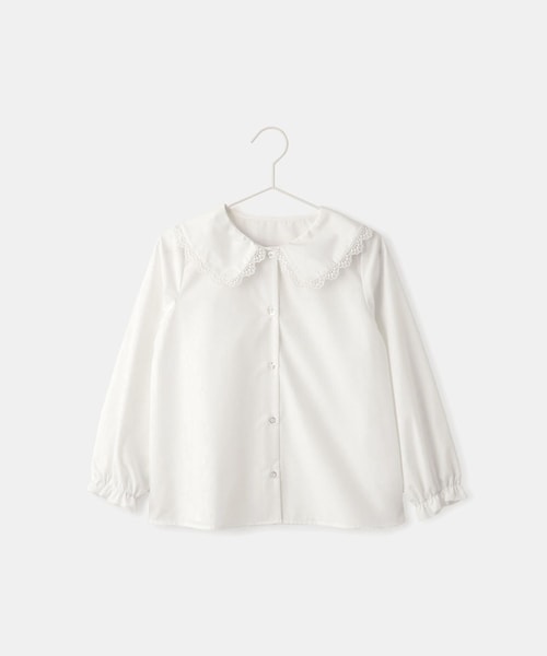 ROPE' PICNIC(ロペピクニック)の「【KIDS/キッズ】ビックカラーブラウス/セレモニー対応(シャツ/ブラウス・キッズ・ホワイト・110/120/130/140/150)」の1枚目の写真