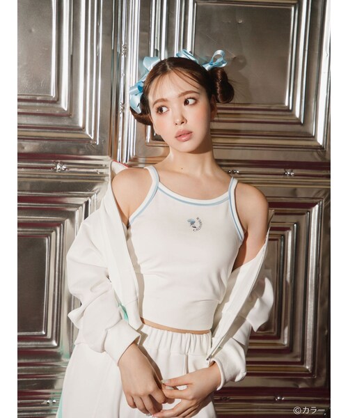 CALNAMUR（カルナムール）の「<エヴァンゲリオンコラボ> CAMISOLE（キャミソール・レディース・ホワイト/ブラック・F）」の5枚目の写真
