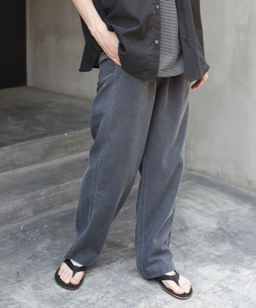 URBAN RESEARCH DOORS（アーバンリサーチドアーズ）の「FORK&SPOON　ピグメントプリントパンツ（その他パンツ・メンズ・GRAY/GREEN・4/5）」の6枚目の写真