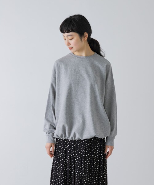 かぐれ（カグレ）の「コットンドロストヘムカットソー（Tシャツ/カットソー・レディース・BLACK/GRAY/OATMEAL・Free）」の22枚目の写真
