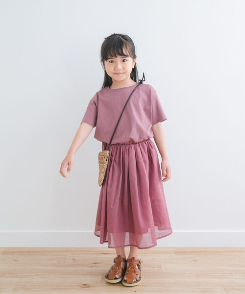 URBAN RESEARCH DOORS(アーバンリサーチドアーズ)の「『親子リンク』『UR TECH』ボイルドッキングワンピース(KIDS)(ワンピース・キッズ・BORDER/PINK・105/120/135)」の19枚目の写真