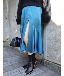 EVRIS | サテンスリットロングスカート(スカート)