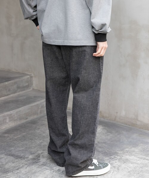 URBAN RESEARCH DOORS（アーバンリサーチドアーズ）の「FORK&SPOON　綿麻デニム5ポケットパンツ（デニムパンツ・メンズ・BLACK/ONEWASH・4/5）」の6枚目の写真
