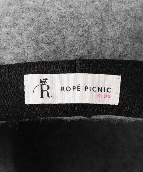 ROPE' PICNIC(ロペピクニック)の「【KIDS/キッズ】ウールフェルトベレー/リンクコーデ(ハンチング/ベレー帽・キッズ・ブラック/ライトグレー・F)」の8枚目の写真