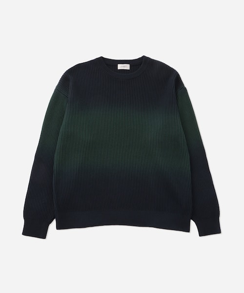 Saturdays NYC(サタデーズ ニューヨークシティ )の「COTTON CASHMERE STEP DYEING KNIT(ニット/セーター・レディース・ネイビー/ブルー・L/M/S/XL/XS/XXL)」の1枚目の写真