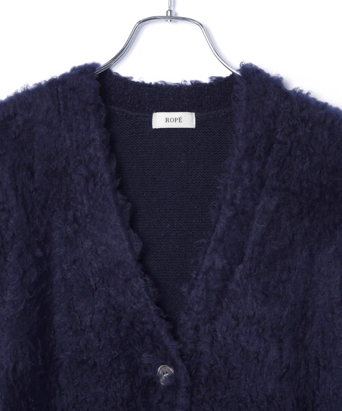 ROPE'（ロペ）の「シルクシャギーカーディガン/セットアップ対応（カーディガン/ボレロ・レディース・オフホワイト/ネイビー/ピンク・F）」の14枚目の写真