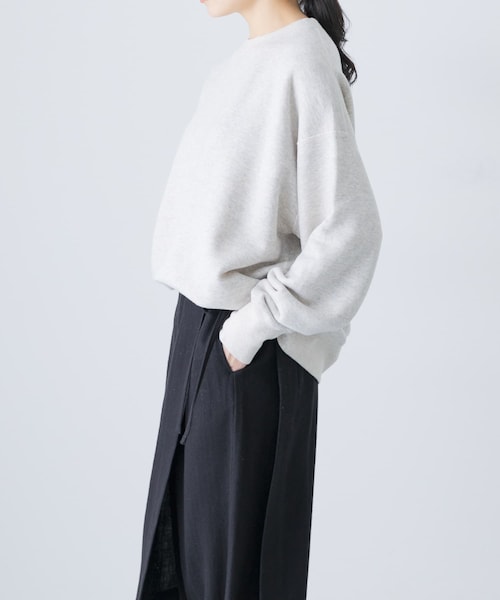 かぐれ（カグレ）の「『2サイズ展開』コットンリヨセルスウェットプルオーバー（スウェット・レディース・L/GRAY/NAVY・0/1）」の3枚目の写真