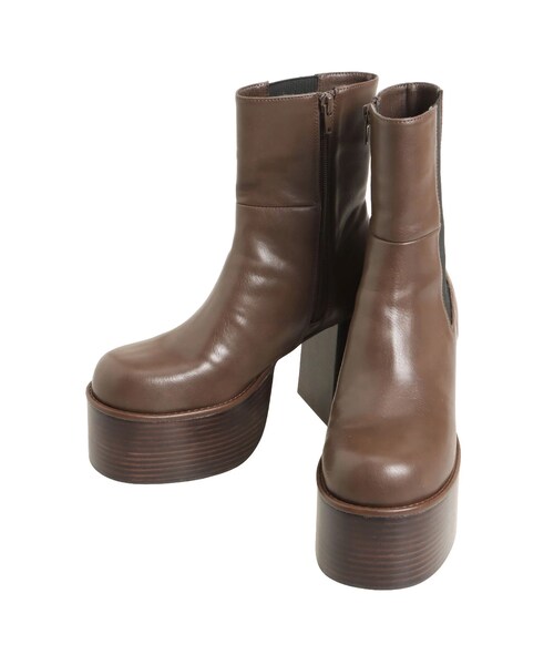 EMODA（エモダ）の「ROUND SIDE GORE BOOTS（その他シューズ・レディース・ブラック/ベージュ・S/M/L）」の10枚目の写真