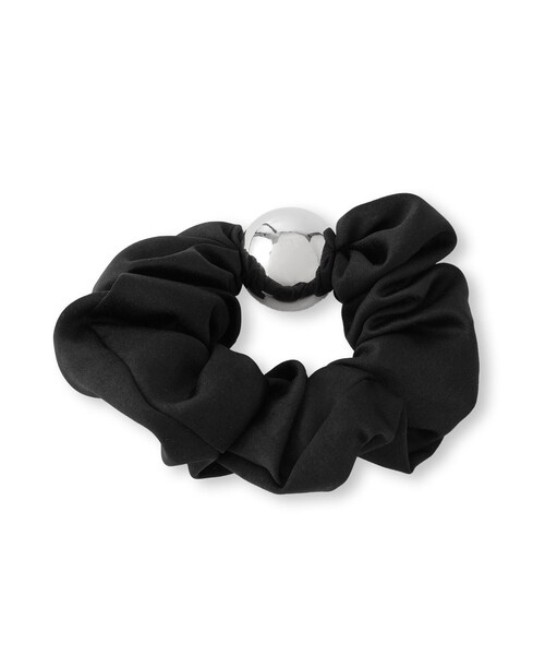 VIS（ビス）の「サテンボールシュシュ（シュシュ・レディース・ブラック/オフホワイト・F）」の10枚目の写真