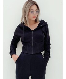 GYDA | 【SETUP着用可】コルセットリブデザインZIP UP パーカー(パーカー)