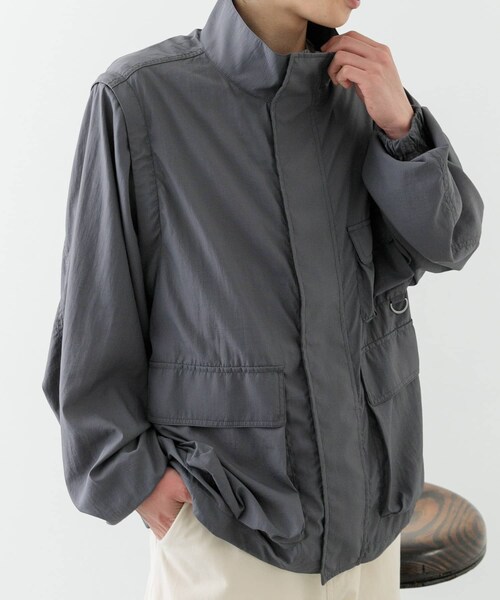 ITEMS URBANRESEARCH（アイテムズ アーバンリサーチ）の「『セットアップ対応』スーパーライトナイロン2wayブルゾン（ブルゾン・メンズ・BLK/CHA・M/L）」の20枚目の写真