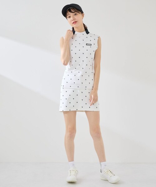 ROPE'（ロペ）の「小紋総柄プリントノースリーブプルオーバー/UV・接触冷感（Tシャツ/カットソー・レディース・ブラック/ホワイト/ベージュ・L/M/S）」の19枚目の写真