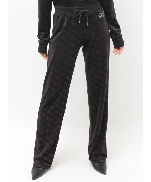 GYDA（ジェイダ）の「GYDA×Juicy Couture GG JC Emboss Big Bling Velour Track Pants（スウェットパンツ・レディース・ブラック/ピンク/ミントグリーン・F）」の2枚目の写真