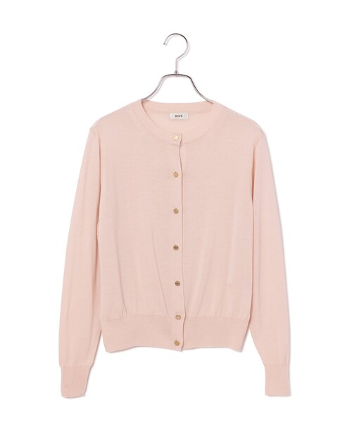 ROPE'(ロペ)の「SUPER160’sメリノウールカーディガン【ロロ・ピアーナ社製ウール使用】/アンサンブル対応(カーディガン/ボレロ・レディース・グレー/オフホワイト/ダークブラウン/ネイビー/ブルー/ピンク・F)」の3枚目の写真