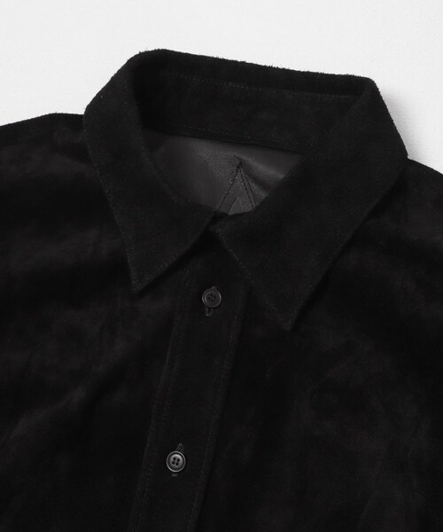 URBAN RESEARCH(アーバンリサーチ)の「『別注』A LEATHER×URBS REGULAR COLLAR SHIRT(シャツ/ブラウス・メンズ・NIGHT BLK・M/L)」の5枚目の写真