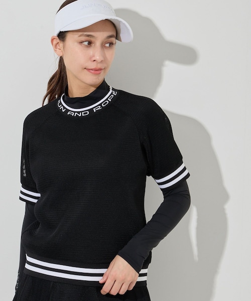 ROPE'（ロペ）の「ダブルメッシュ半袖プルオーバー/セットアップ対応（Tシャツ/カットソー・レディース・ブラック/ホワイト・L/M/S/XL）」の14枚目の写真