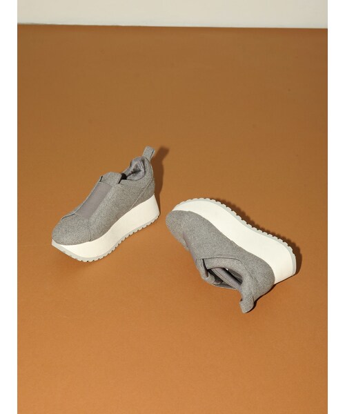 ELENDEEK（エレンディーク）の「WOOL SNEAKER（スニーカー・レディース・ライトグレー/グレー/ブラック・37/38）」の5枚目の写真