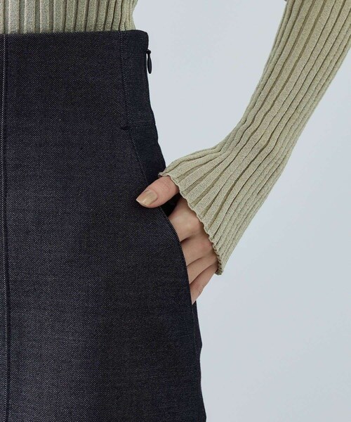 ROPE'（ロペ）の「[美人スカート]トリアセツイル ポケット付きタイトスカート(デニムライク)/イージーケア・セットアップ対応（スカート・レディース・ネイビー系・36/38/40）」の20枚目の写真