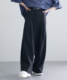 nissen | 落ち感素材サイドポケットタックパンツ ［Soiunique］(パンツ)