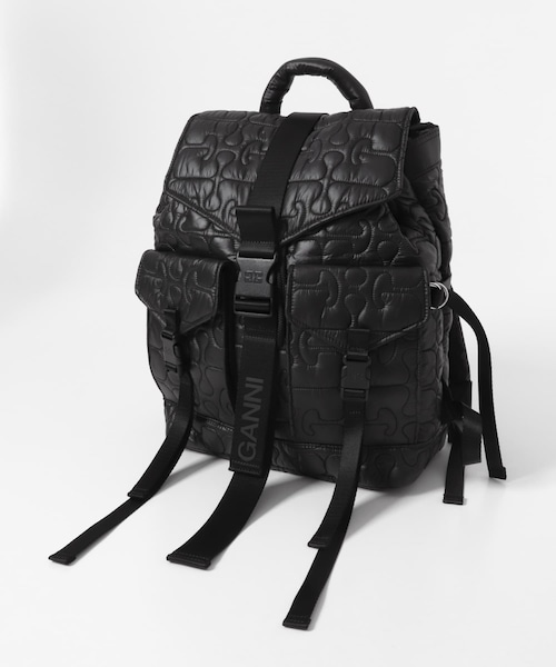 URBAN RESEARCH(アーバンリサーチ)の「GANNI RE-TECH QUILTED BACKPACK(バックパック/リュック・レディース・BLACK・-)」の1枚目の写真